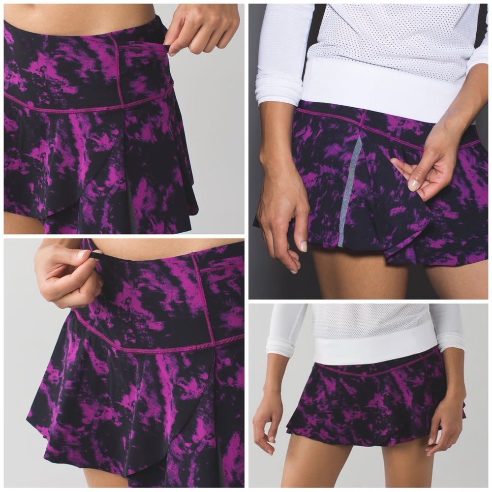 lululemon Mark Your Stride Skirt size 8 Breezie Regal Plum Black